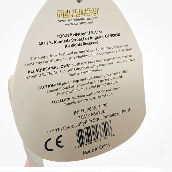 Squishmallow Janet the Jellyfish 11" UltraSoft Stuffed Sealife Plush NWT - Picture 3 of 3